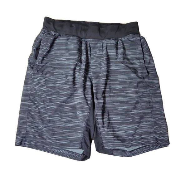 Lululemon Men M Gray Athletic THE T.H.E Short Pockets Run Gym Elastic Waist - Picture 1 of 8